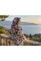 Locella Shawl with Flower Pattern Red Blue Beige 1 Piece Quality Useful Stylish Beautiful (190 cm X 75 cm) - 2