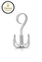 360-Degree Rotatable Multi-Purpose Closet Accessory Hanger with 4 Hooks - Tie, Belt, Bag Organizer - 3