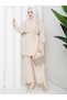Women's New Season Aerobin Fabric Cape Detailed Double Set - 5