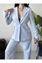 Belden Pleated Jacket and Wide-Let Pants Suit