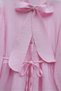 Lace Detailed Skirt with Tie Detail, Pleated Crepe Set - Powder - 3