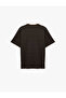 تي شيرت مخطط بقصة عادية من مزيج الفيسكون بأكمام قصيرة وياقة دائرية - 2