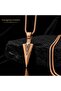 Stainless Steel Rose Gold Color Arrowhead Pendant