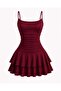 Askılı Model Drapeli Basic Mini Elbise