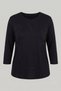 Women's Plus Size Lycra Crew Neck Stone Printed Three Quarter Sleeve Mom T-Shirt Combed Cotton Blouse - 2