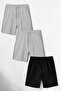 3-Pack Black Gray Girls Boys Summer Shorts