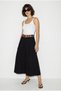 Women's Black High Waist Pleated Detailed Wide Leg Culotte Trousers Dp261038 60286319 - 4