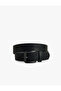 Square Buckle Faux Leather Belt