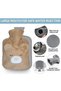 Hot Water Bag Hot pack for Pain Relief Hot Water Bottle Cold and Hot Pack with velvet cover 1000ML - 6