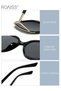 Womens Square Sunglasses UV400 Protection Oversized Fashion Anti-Glare Sun Glasses with Rhinestone-Encrusted Frame and Glasses Case Black - 4