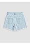 Lcw Kids Indigo Heart Embroidered Girls' Jean Shorts - 3
