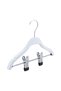Wooden 8000 7-14 Years Old 34cm Children's Hanger with Latch White Color 24 Pieces - 2