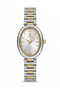 Women's Silver Gold Metal Cord Oval Case White Dial Wristwatch with 2 Year Warranty