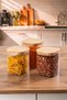 5-3 Bamboo Vacuum Lid Square Borosilicate Glass 3-Piece Jar Set Storage Container 750ml 7.5X15Cm - 4