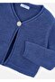 Girl's Knitted Cardigan Navy Blue 3384 - 5
