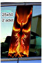 Car Door Trim Foil Flamed Phoenix Patterned Auto Sticker Right Left Set Set of 2 25X50 cm