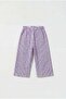 Girl's Cotton Lilac Gingham Strawberry Embroidered Tracksuit - 2