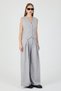 Relaxed Fit Palazzo Pants and V-Neck Vest Button Closure Suit # Tk0398 - 3