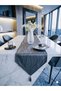 Shiny Black Dog Satin Table Runner 40X135 Modern Decorative Luxury Living Room and Dining Table Cover-Tv Unit Cover - 3