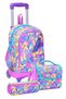 Trolley Wheeled Triple Primary School Bag Set Pink Yellow Camouflage Girls Setygn34001A