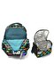 Girl's Primary School Bag and Lunch Set - Black and White Bicycle Printed Setygn33243B - 3