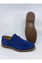 Gunmetal Blue Nubuck Men's Leather Shoes - 3