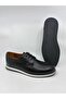 Black Needle Printed Men's Leather Shoes - 3
