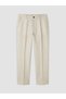 Beige Regular Fit Linen Men's Pleated Trousers - 4