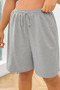 Women's Oversize Relaxed Fit Wide Leg Shorts with Elastic Waist and Side Pockets - 3
