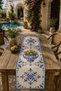 Lemon and Tile Pattern Printed Throw Pillow Cover and Runner Set - 3