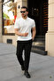 Men's button-down collar short sleeve knit t-shirt - 2