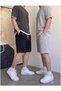 Men's Shorts, Black Shorts, Gray Shorts, 2 Thread Count, Plus Size, Sports Shorts, Oversize, Lace-Up, Casual Shorts - 3