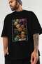 For Dog Lovers 30 Front Dog Prints Black Oversize T-Shirt 100% Cotton Unisex Dog Lover Premium Design - 3