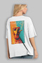 For Dog Lovers 1 White Oversize T-Shirt with Dog Print on the Back 100% Cotton Unisex Dog Lover Premium Design - 3