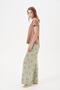 Women's V-Neck Short Sleeve Wide Leg Patterned Pajama Set 29047 - 4