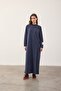 Dress with Sleeve Label Detail - Navy Blue - 2