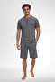 Men's Three-Piece 3-Piece Large Size Shorts+ Short Sleeve Pajama Set 100% Cotton - 2