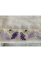 Handcrafted Needle Embroidered Prayer Cover Dowry Cover Mevlit Headscarf Crepe Fabric 145X75 cm - 4