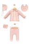 Handmade Embroidered Newborn Baby Girl 5-Piece Hospital Discharge Bodysuit Set Baby Outfit - 4