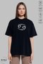 Unisex Crew Neck Cancer Zodiac Sign Printed Cotton Oversize Short Sleeve T-Shirt - 4
