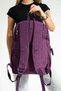 Unisex Purple School Bag, 16 Inch Laptop Travel Handbag, Crinkle Waterproof Fabric Backpack, 47X30Cm - 3