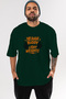 Yeah Buddy Gym Oversize Front Printed Green T-Shirt 100% Cotton Streetwear Premium Comfortable Fit - 2
