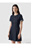 Sparkling Choices from Shining Store Zero Roba Collar Checkered Embroidered Detailed Mini Jean Dress