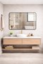 RECTANGULAR LED BATHROOM MIRROR 80X60CM MATT BLACK FRAME