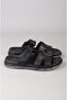 Kmc 3519 Genuine Leather Men's Slippers Black - 4