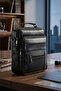 Np-004 Men's 100% Genuine Leather Large Size Hand and Shoulder Strap Bag, Very Suitable for Daily Use, Black - 3