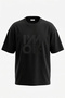 Im Ok Design Back Printed Cotton Black Oversize T-Shirt