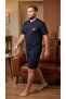 New Season Men's Pajama Set with Shorts and Capri Pants - 3