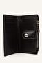 Women's Faux Leather Black Wallet I1261Axns - 3