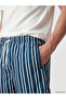 Nevavm Short Length Striped Men's Swim Shorts with Difference - 3